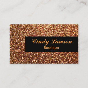 Glamour Gold Glitter Visitekaartje