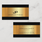 Glamour Gold Lights Modern Professional Plain Luxe Visitekaartje (Voorkant / Achterkant)
