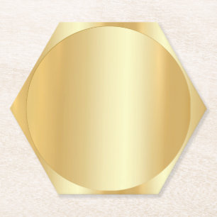 Glamour Gold Look Trendy Elegant Blank Sjabloon Kartonnen Onderzetters