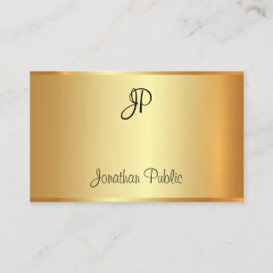 Glamour Gold Professional Handgeschreven Monogram  Visitekaartje