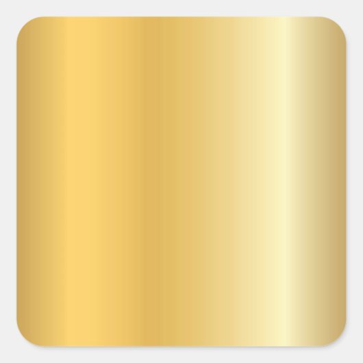 Glamour Goud Look Blank Sjabloon Modern Eerlijk Vierkante Sticker (Voorkant)