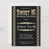 Glamour Gratsby Sweet 16 Invitations (Devant)