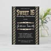 Glamour Gratsby Sweet 16 Invitations (Debout devant)