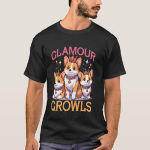 Glamour Grows Corgi Koninklijk Schitteren T-shirt