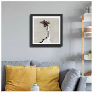 Glamour Haute Couture Mode Illustratie Kaart Perfect Poster