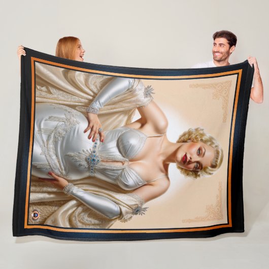  Glamour Hollywood Blonde Beauty Fleece Deken (In situ)