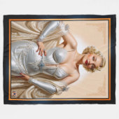  Glamour Hollywood Blonde Beauty Fleece Deken (Voorkant (Horizontaal))