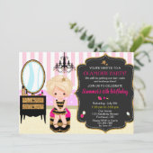 Glamour invitation anniversaire soirée maquillage  (Debout devant)