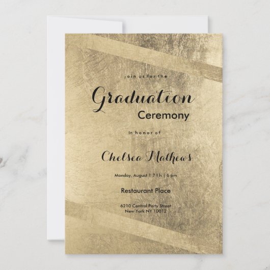 Glamour klas luxe gouden geometrische Afstuderen Kaart (Voorkant)