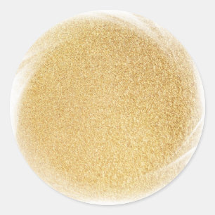 Glamour Leeg Sjabloon Elegant Nep Goud Glitters Ronde Sticker