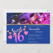 Glamour Masquerade Sweet 16 Invitation (Devant)