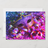 Glamour Masquerade Sweet 16 Invitation (Dos)