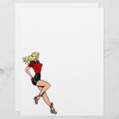  glamour-meisje Volgende deur, blond Blombshell (Voorkant / Achterkant)