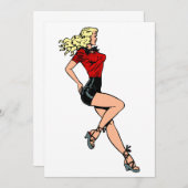  glamour-meisje Volgende deur, blond Blombshell (Voorkant / Achterkant)