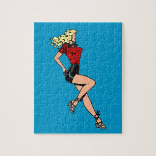 glamour-meisje Volgende deur, blond Blombshell Legpuzzel