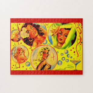 Glamour meisjes uit de jaren veertig legpuzzel