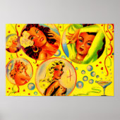 Glamour meisjes uit de jaren veertig poster (Voorkant)