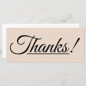 Glamour "Merci !" Carte (Devant / Derrière)