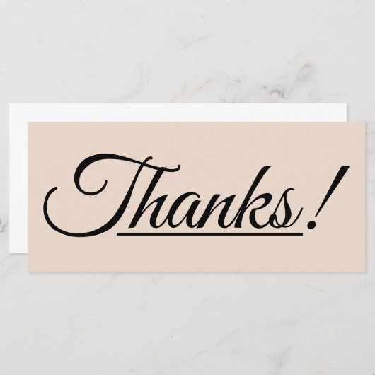 Glamour "Merci !" Carte (Devant / Derrière)