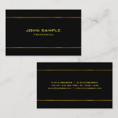 Glamour met zwarte en goudlamour visitekaartje (Voorkant / Achterkant)