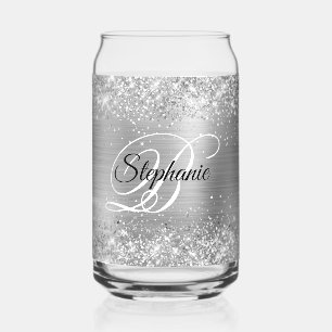 Glamour Monogramme Paillettes Argentées