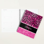 Glamour Monogramme Tache de Léopard Noir et Rose C (Devant avec enveloppe)