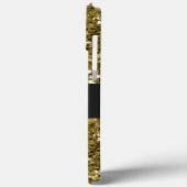 Glamour Monogrammed Sparkle Metallic Gold Case-Mate iPhone Case (Achterkant / Links)