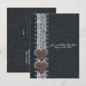 Glamour occidental Carte de sauvegarde en cuir noi (Devant / Derrière)