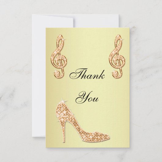 Glamour Or Stiletto & Note De Musique Merci (Devant)