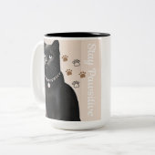 Glamour Paws Design mok Zwarte kat (Voorkant links)