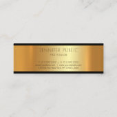 Glamour Plain Gold Modern Attractive Trending Mini Visitekaartje (Achterkant)