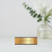 Glamour Plain Gold Modern Attractive Trending Mini Visitekaartje (Staand voorkant)