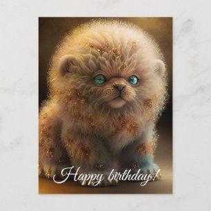 Glamour Puppy Lion. Briefkaart