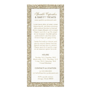 Glamour-rackkaart voor glitter reclamekaart