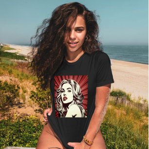  Glamour: Retro Film Noir T-shirt