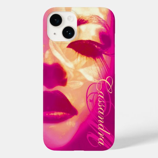 Glamour roze mode geschilderd Case-Mate iPhone case (Achterkant)