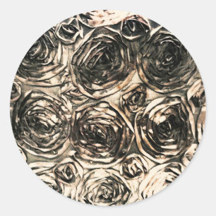 Glamour Rozen Gold Bronze Rustic Floral Glam Ronde Sticker