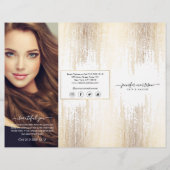 Glamour script gouden confetti regen drievoudige b flyer (Voorkant)