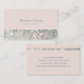 Glamour Sequin Glitter Blush Pink Visitekaartje (Voorkant / Achterkant)