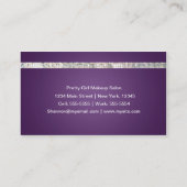 Glamour Sequin Glitter Paarse Glam Visitekaartje (Achterkant)