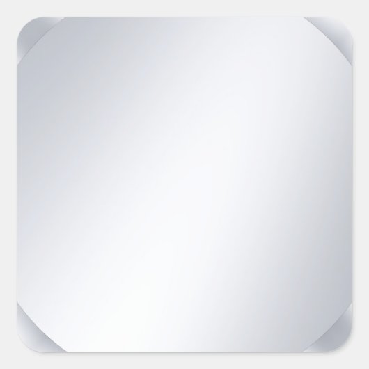 Glamour Silver Look Blank Elegant Template Vierkante Sticker (Voorkant)
