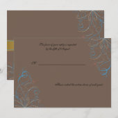 Glamour Swirls - rsvp kaart (Voorkant / Achterkant)