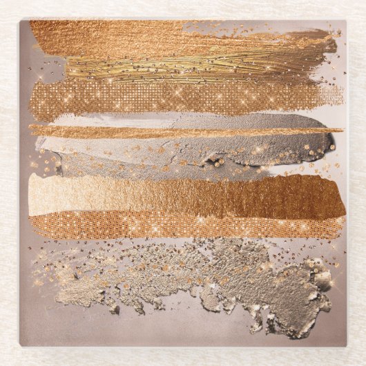 Glamour texture glazen onderzetter (Voorkant)