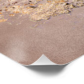 Glamour-textuur van koper Gold Strokes Perfect Poster (Hoek)