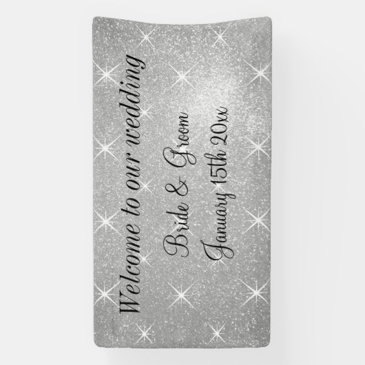 Glamour top mariage accueil signe de bannière (Verticale)