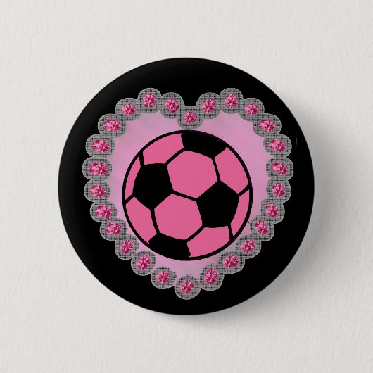 Glamour-voetbal Ronde Button 5,7 Cm (Voorkant)