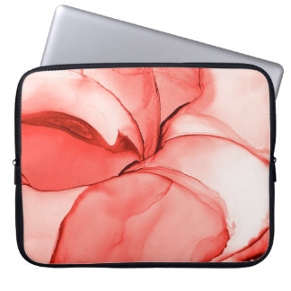 Glamour Waterverf. Pastel helder effect. Roze pop Laptop Sleeve