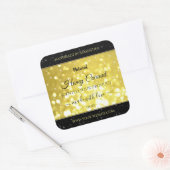 Glamour Yellow Gold Sparkle Glitter Product Labels (Envelop)