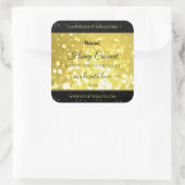 Glamour Yellow Gold Sparkle Glitter Product Labels (Tas)