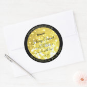 Glamour Yellow Gold Sparkle Glitter Product Labels (Envelop)
